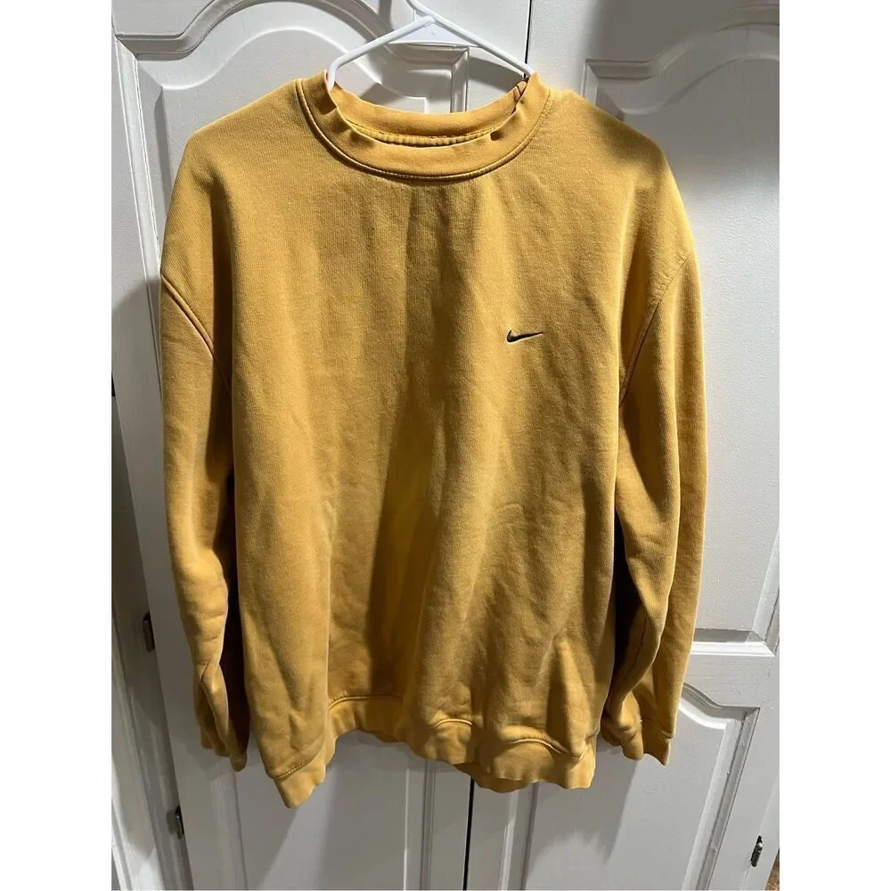 Vintage NIKE Crewneck Sweater Mustard Yellow Size XL